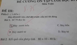 Bài toán 'bảy mươi bốn' hay 'bảy mươi tư' khiến dân mạng bức xúc tranh cãi